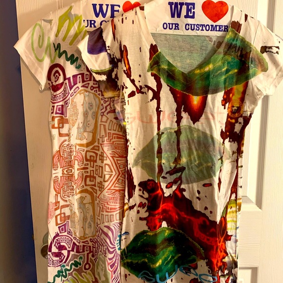 Pair of UNIQUE Grindstone T-shirt Dresses - Picture 1 of 8